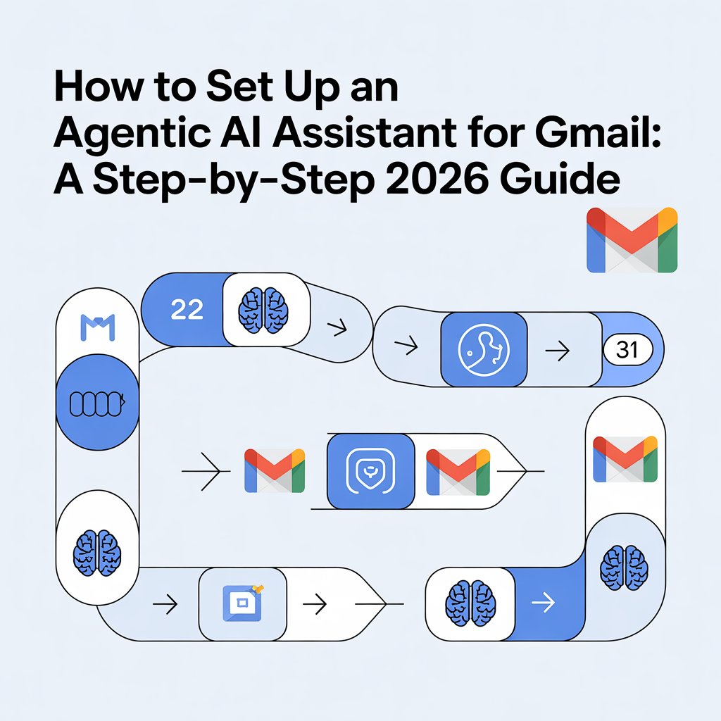 image with text of steps of agentic Ai assistant for gmail